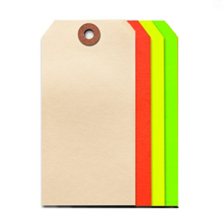 Kraft Shipping Tags Colored