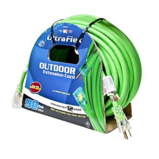 12 Gauge; 3 Wire Single Outlet Extension Cord