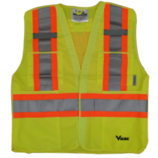 Viking 5pt Tear Away Safety Vest Green
