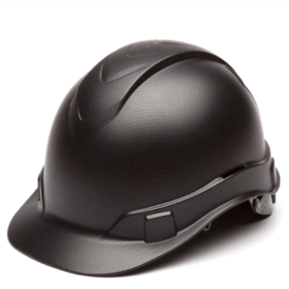 Pyramex Ridgeline Hydro Dipped Cap Style Hard Hat Black